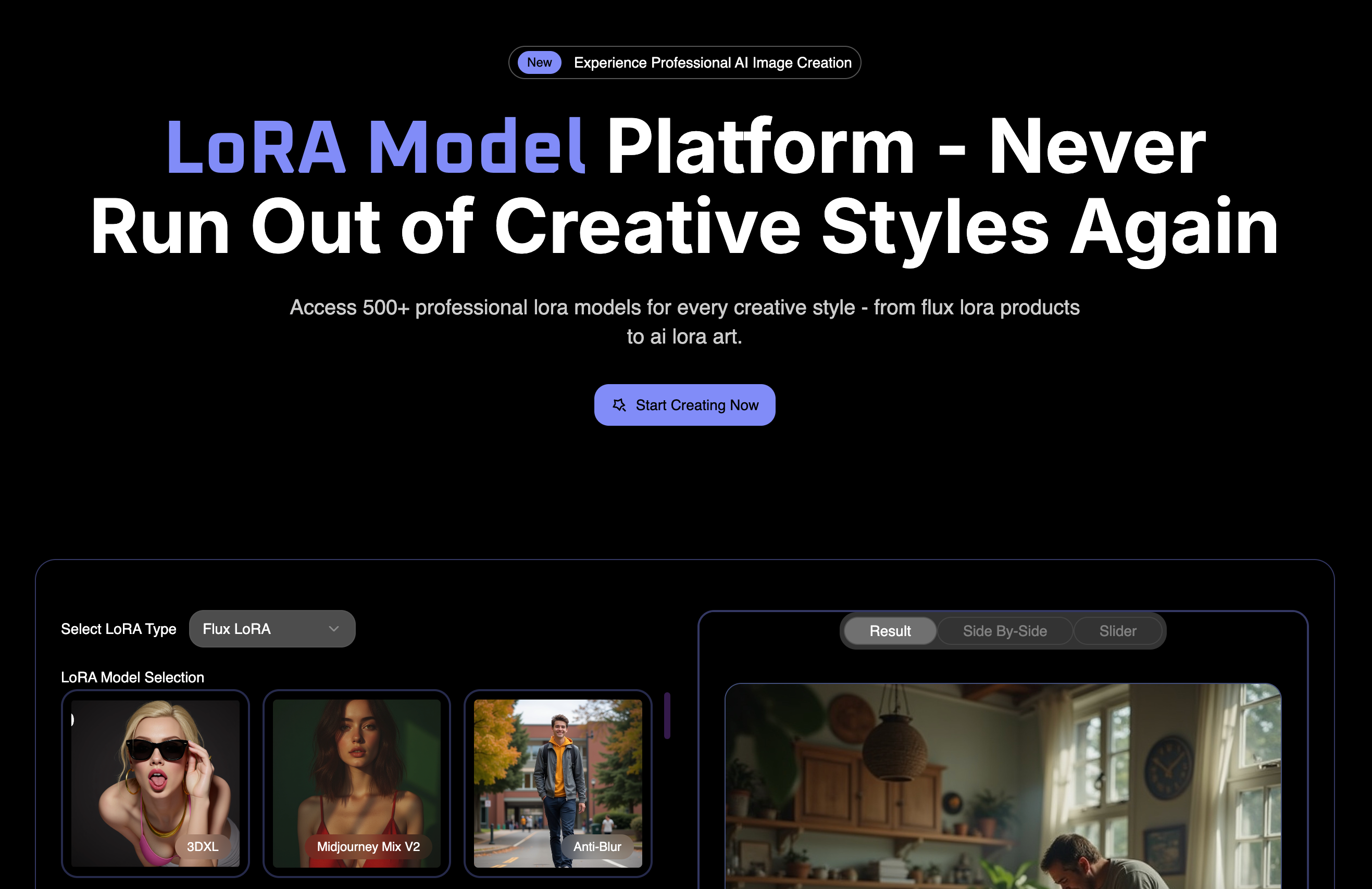 LoRA Model – LoRA-focused image generation hub that reduces "choice friction"
